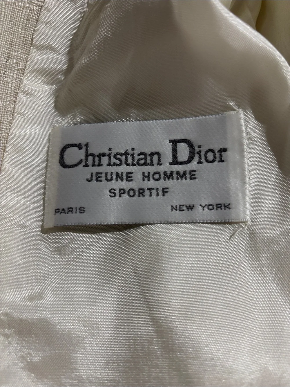Vintage Christian Dior Beige Textured Single-Button Blazer women's XS or boys